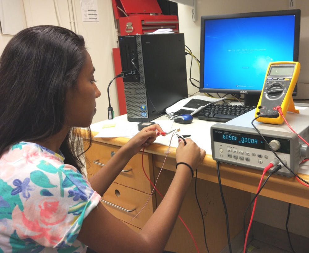 Sidhika Balachandar learns to manipulate superconductors in her award-winning project. Balachandar is a finalist for the Regeneron Science Talent Search. 