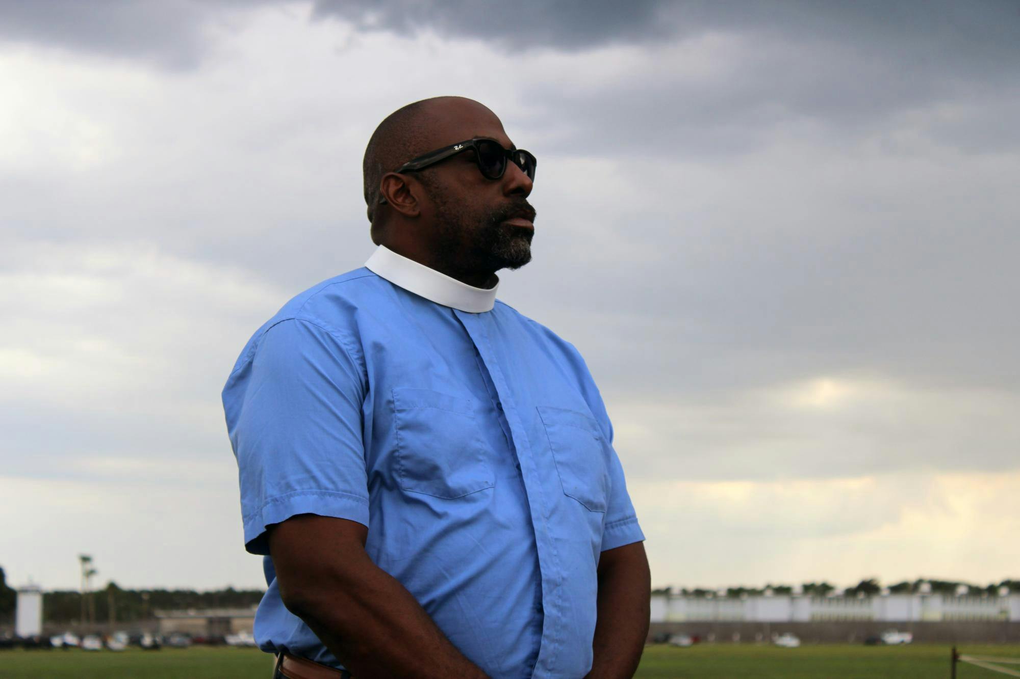 Rev. Floyd L.Narcisse waits until it is time to begin the service in opposition of the death penalty and execution of Richard Knight. Knight was executed at the Florida State Prison in Raiford on Thursday, May. 21, 2026. 