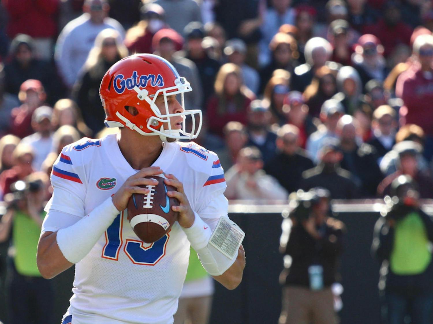 Redshirt sophomore Feleipe Franks is engaged in a competition to retain his role as Florida's starting quarterback. 