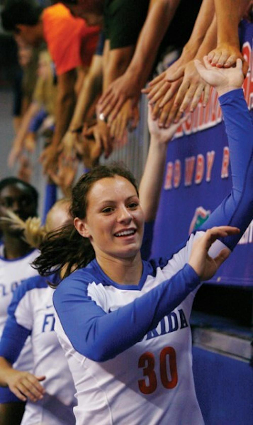 <p>Gators defensive specialist Holly Pole is one of several freshmen making an immediate impact for the Florida volleyball team.</p>