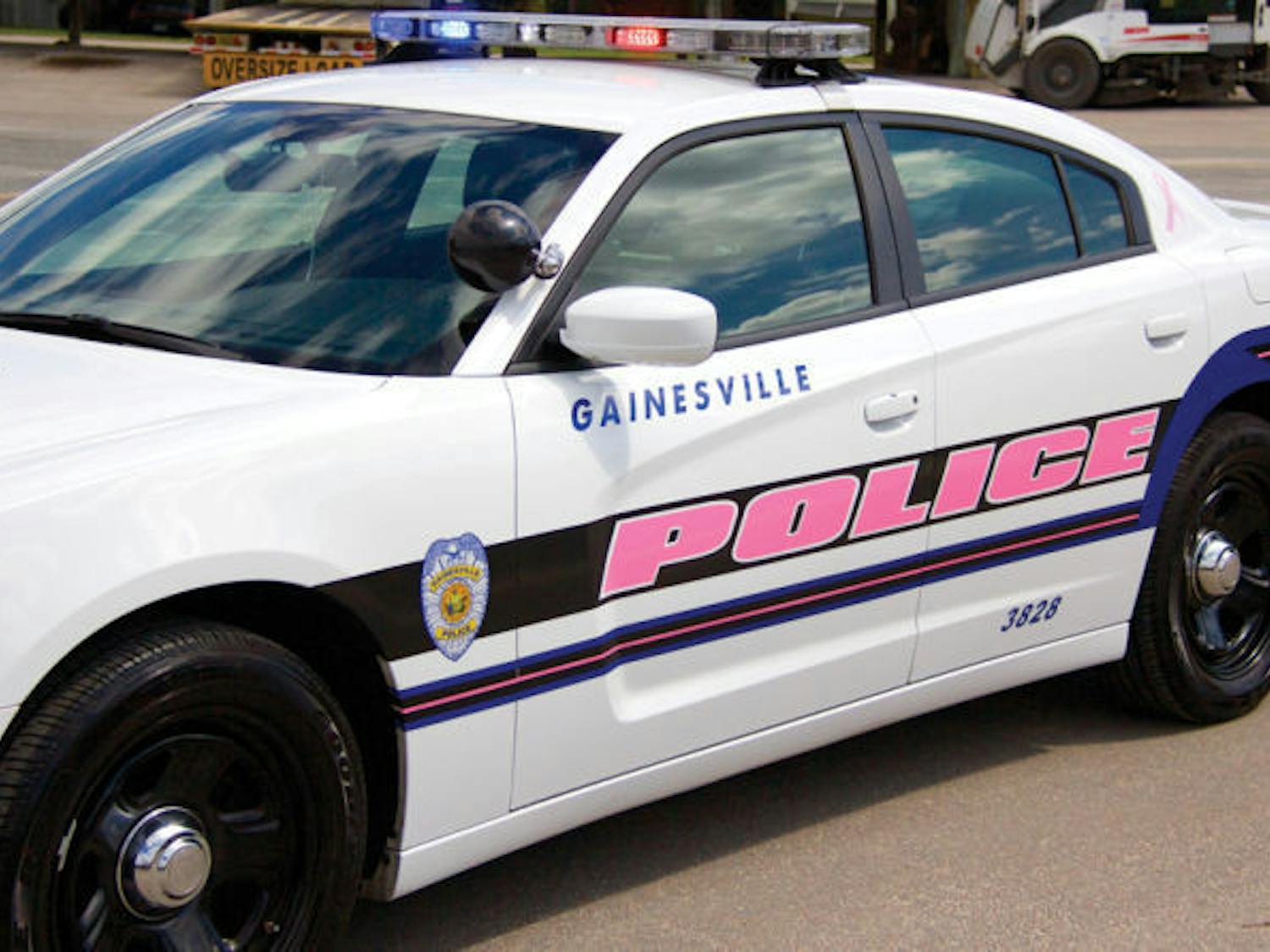 Gainesville Police has partnered with Stop Children’s Cancer and added pink graphics to police vehicles to raise awareness and funds to help find a cure for cancer.