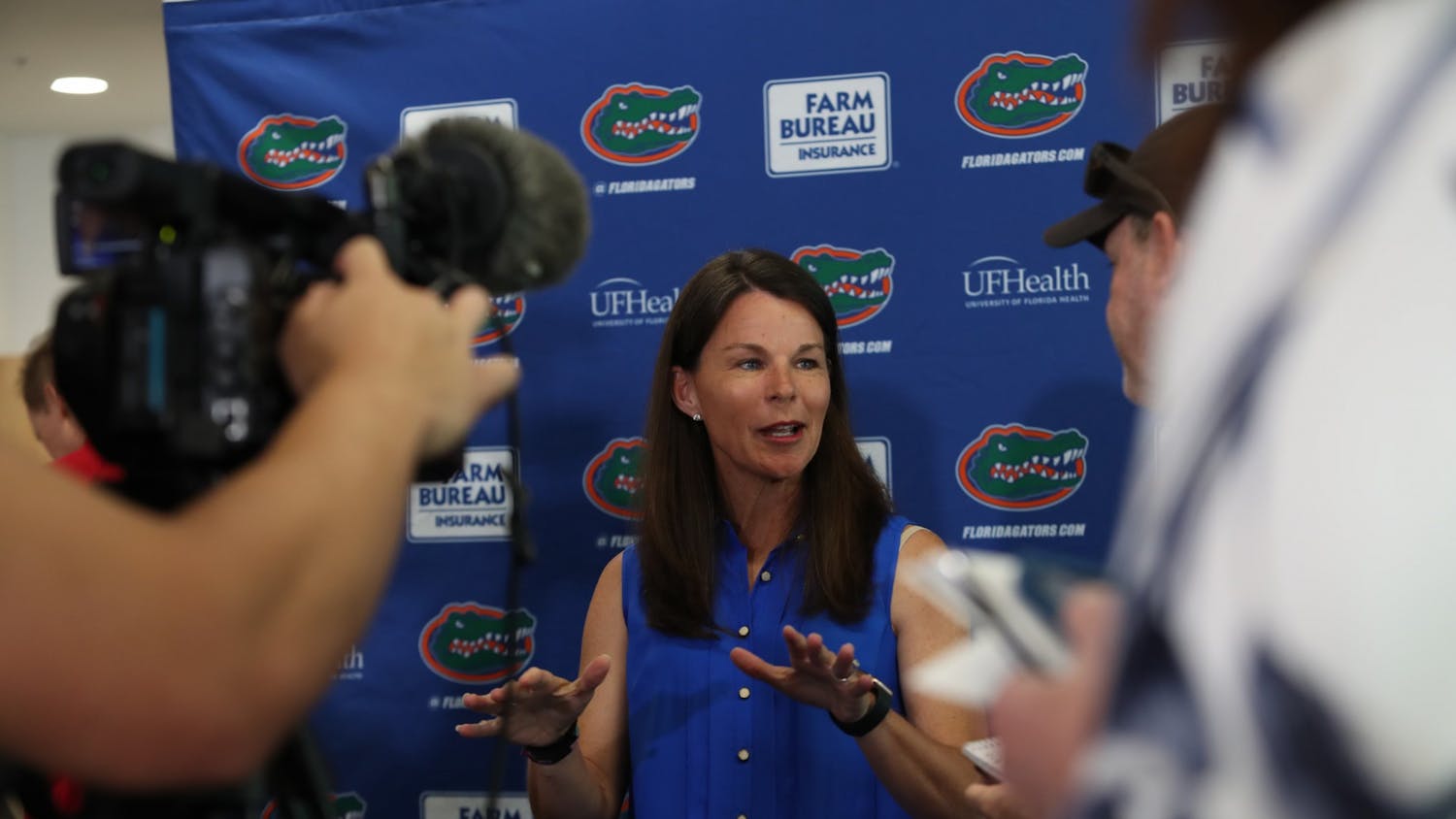 Head coach Samantha Bohon during her introductory press conference May 16, 2022. Photo provided by the UAA // Chloe Hyde.