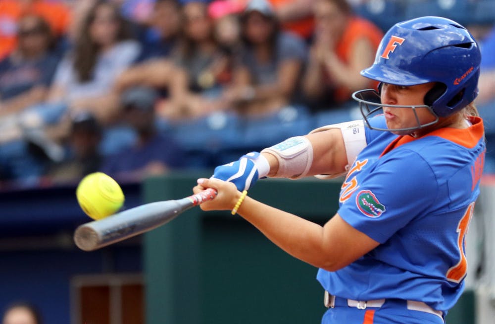 <p dir="ltr"><span>UF first baseman Amanda Lorenz went 3 for 3 with two home runs and five RBIs against Tennessee on Sunday.</span></p>
<p><span>&nbsp;</span></p>