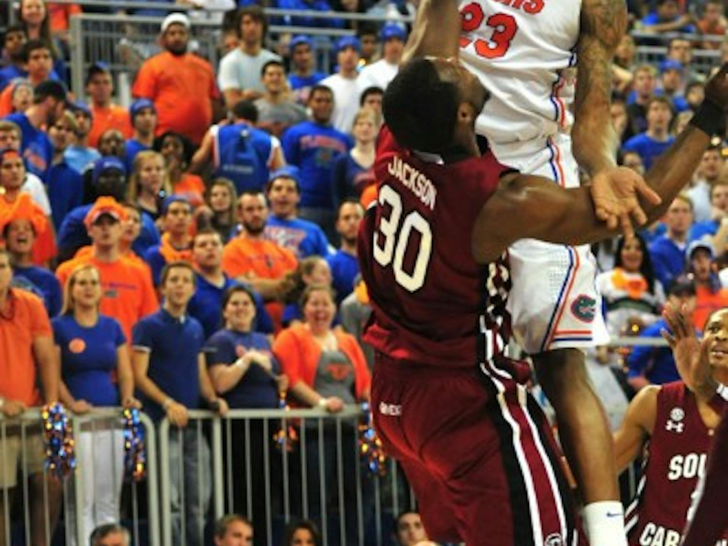 Florida freshman guard Brad Beal scored 17 points and grabbed 11 rebounds Thursday in the Gators’ 74-66 win against South Carolina.