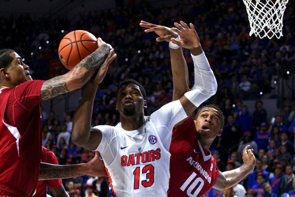 Forward Kevarrius Hayes led a resurgent Florida defense against South Carolina Saturday afternoon. The junior provided two blocks and five rebounds in 15 minutes. 
