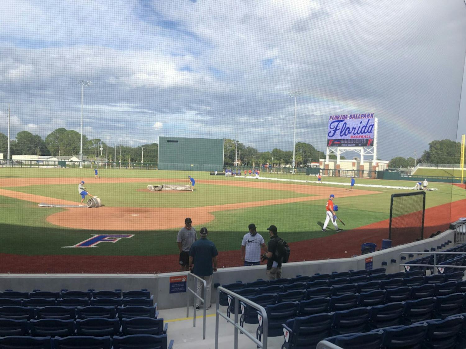 Florida Ballpark at Alfred A. McKethan Field after Friday's scrimmage. Construction of the new park finished in August of this year.