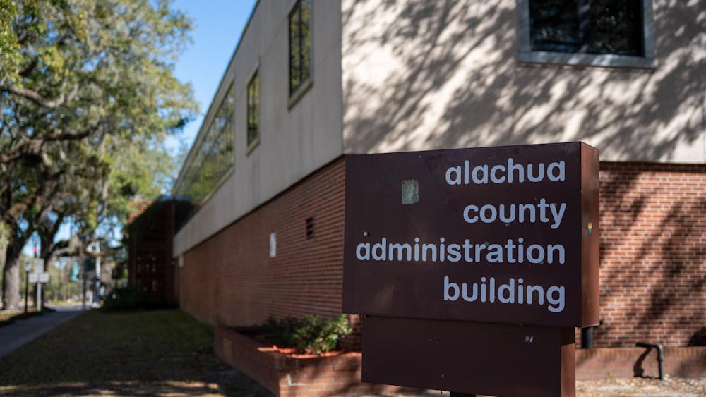 The Alachua County Administration building presides at 12 SE 1st St., Wednesday, Feb 4, 2026, in Gainesville, Fla.