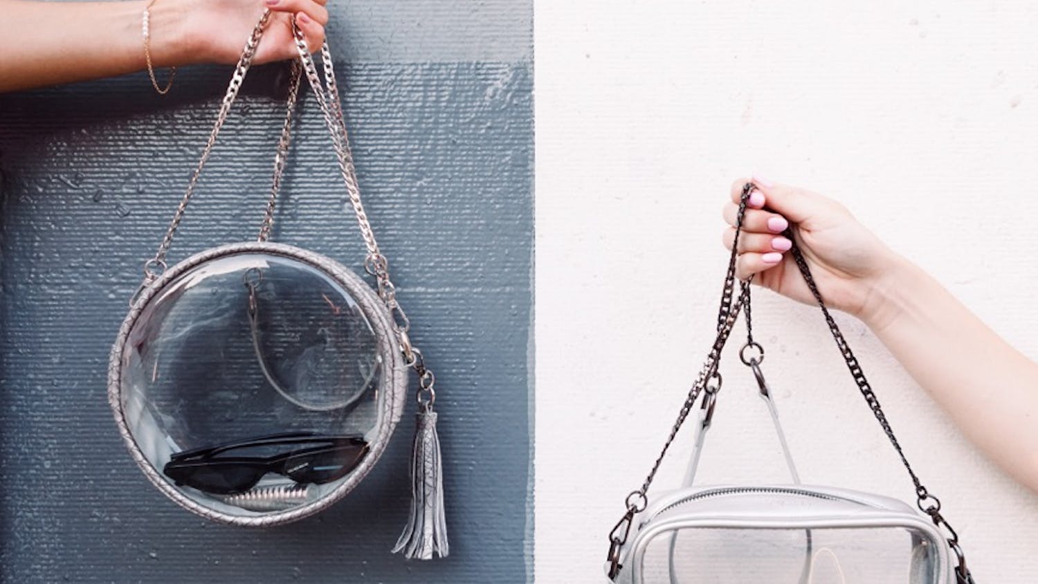 The Roxy and Stella style bags from Clarity Handbags. The site offers four styles for around $50 a bag.