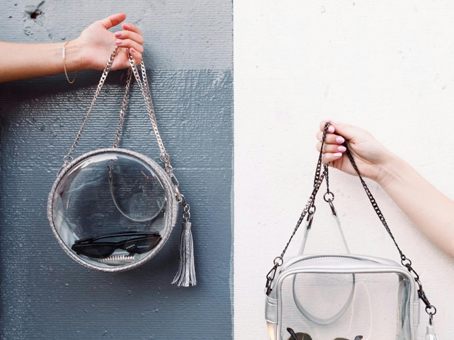 The Roxy and Stella style bags from Clarity Handbags. The site offers four styles for around $50 a bag.