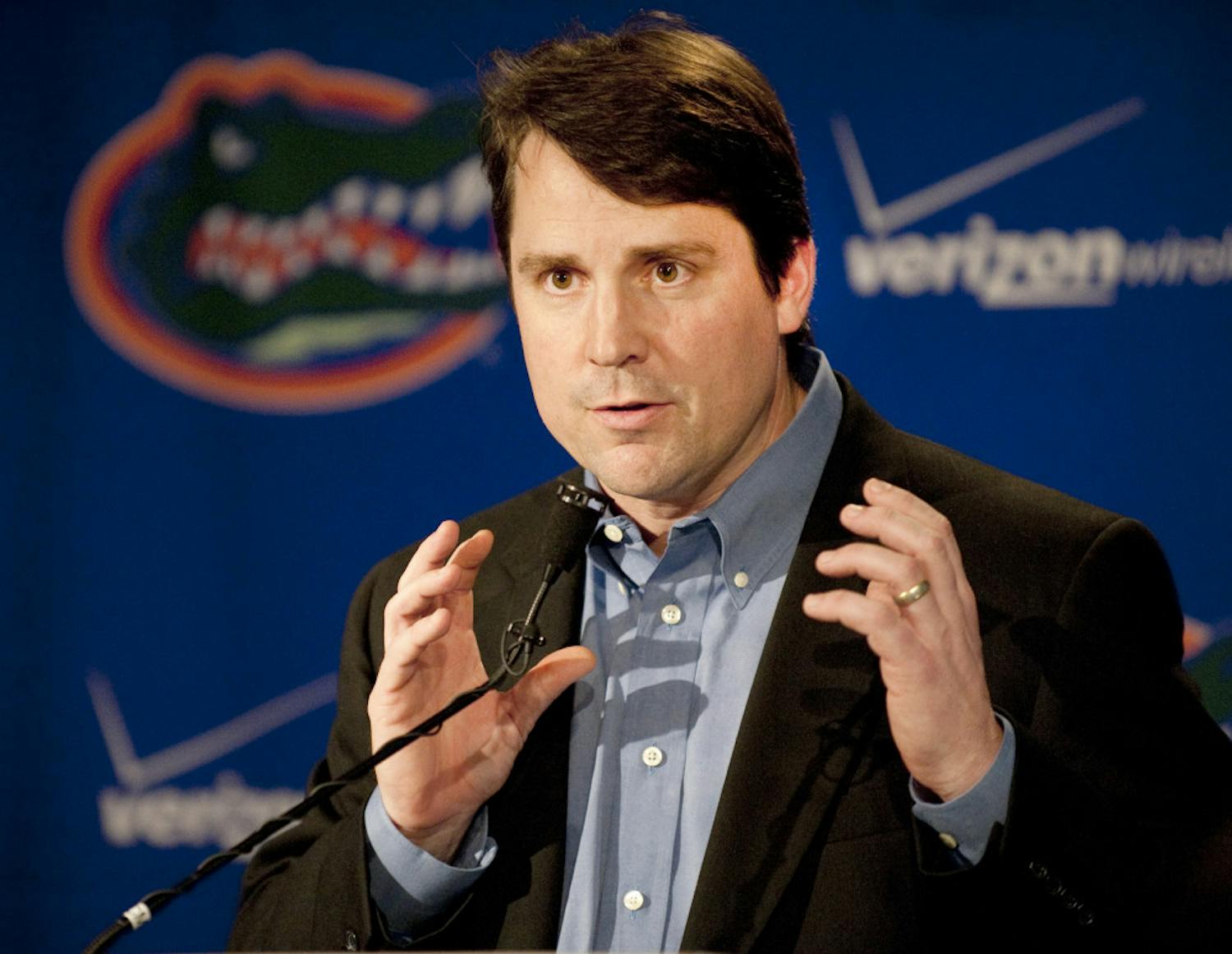 Florida football coach Will Muschamp discusses recruits on National Signing Day and fields questions from the media during a press conference held inside Ben Hill Griffin Stadium on Wednesday.