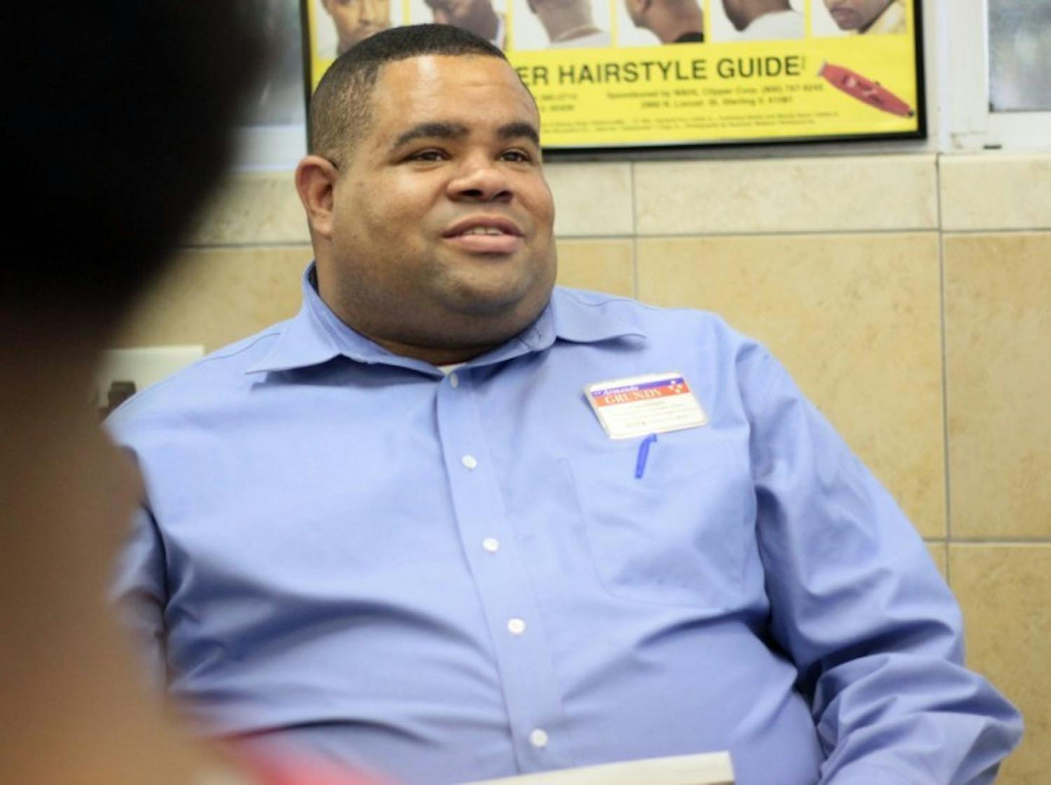 Armando Grundy, 32, is one of three candidates running for Gainesville City Commission, District 1.