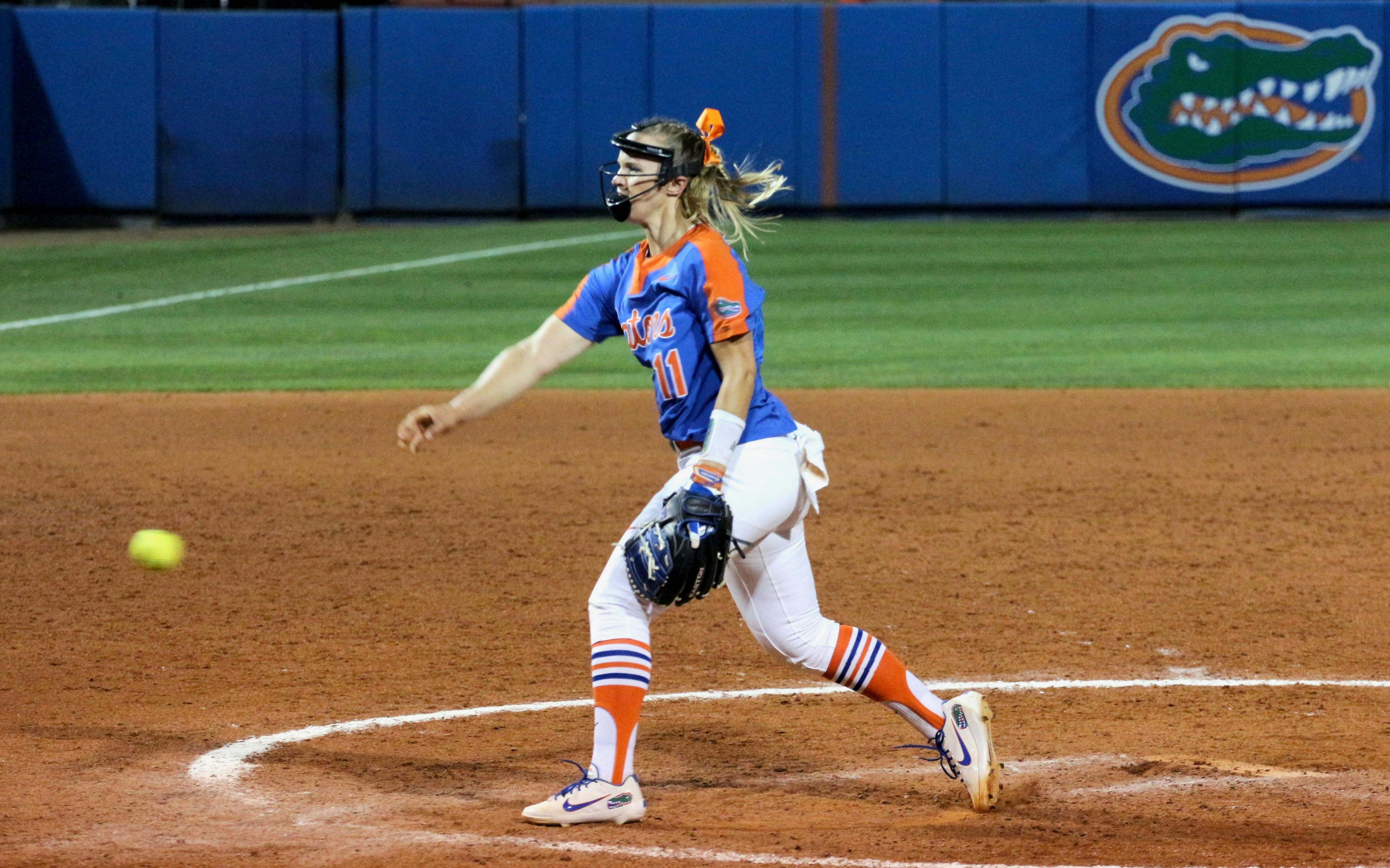 Kelly Barnhill pitched her first perfect game – Florida's eighth in school history –against Georgia Southern. 