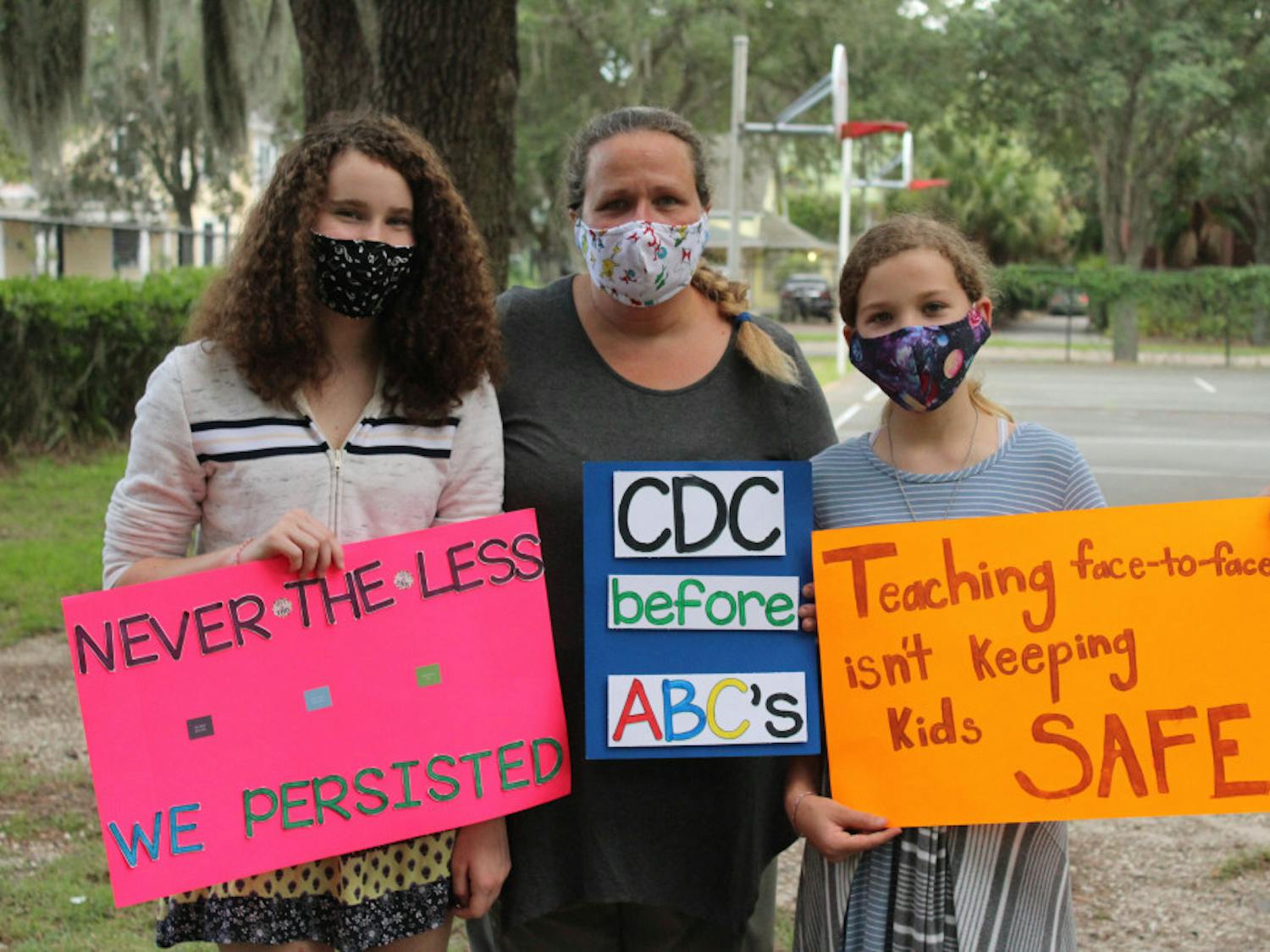 Teachers, parents and students attended the Rally for Safe Reopening of Schools on July 21. The rally comes as the rate of positive COVID-19 cases surges in Florida. Attendees expressed concerns over the safety of themselves and their families upon returning to school in August.
“We either go digital, or go home,” one attendee said.