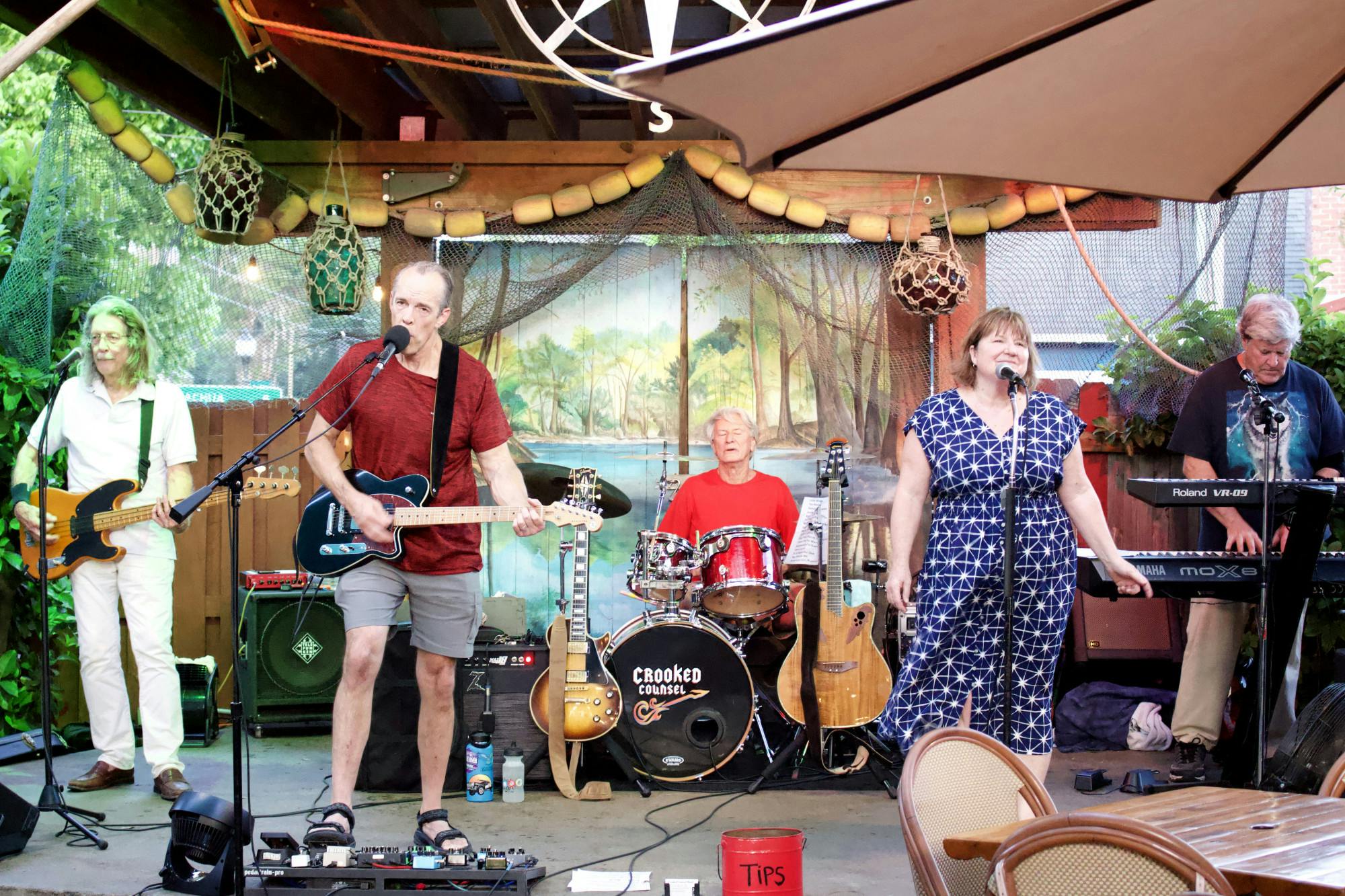 Crooked Counsel plays an evening show at The Great Outdoors in High Springs, FL on Saturday, May 24, 2025.