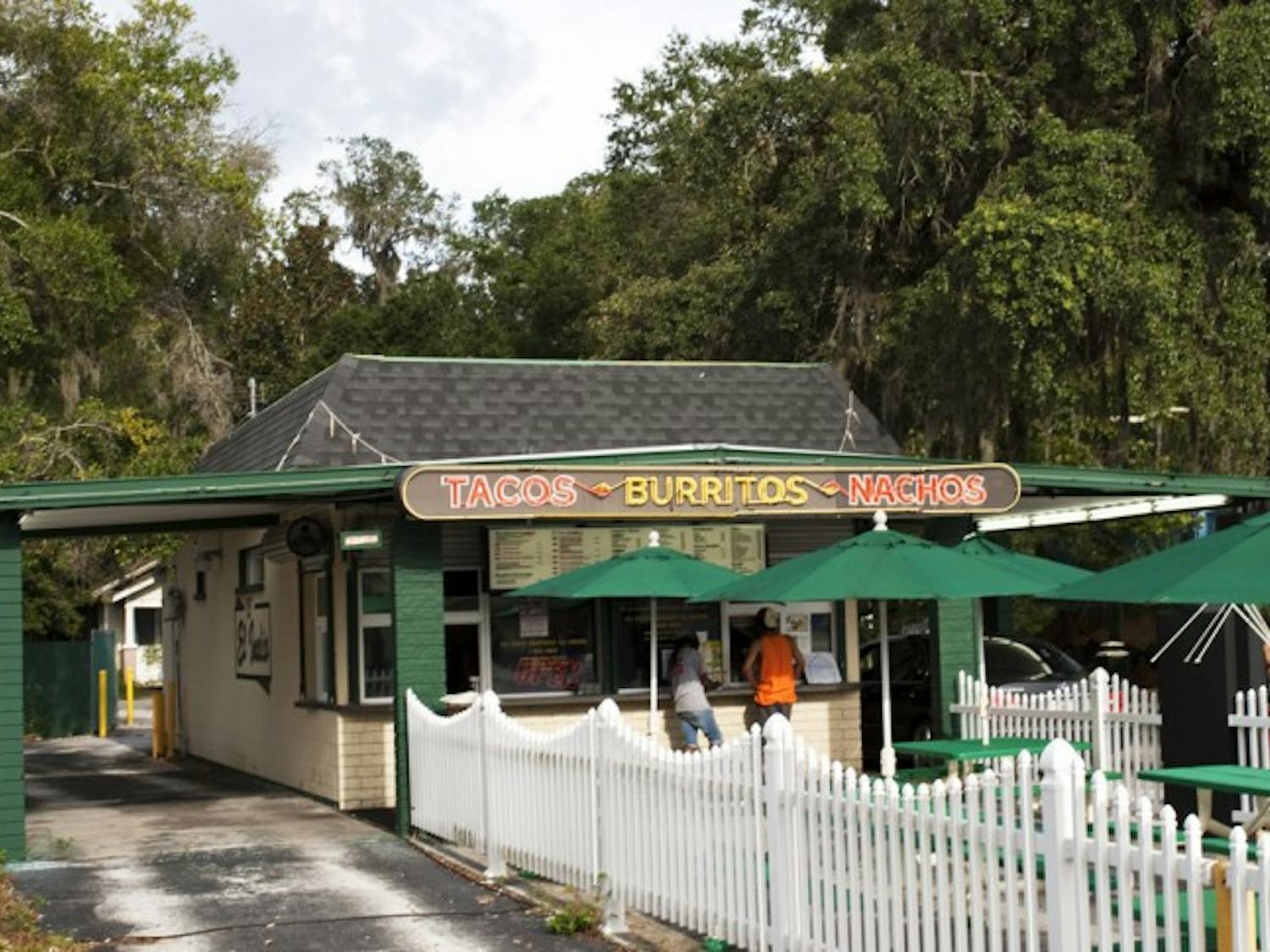 El Indio, located at 407 NW 13th St., serves authentic Mexican food about a block away from campus. Customers can use the drive-thru or walk up to the window.