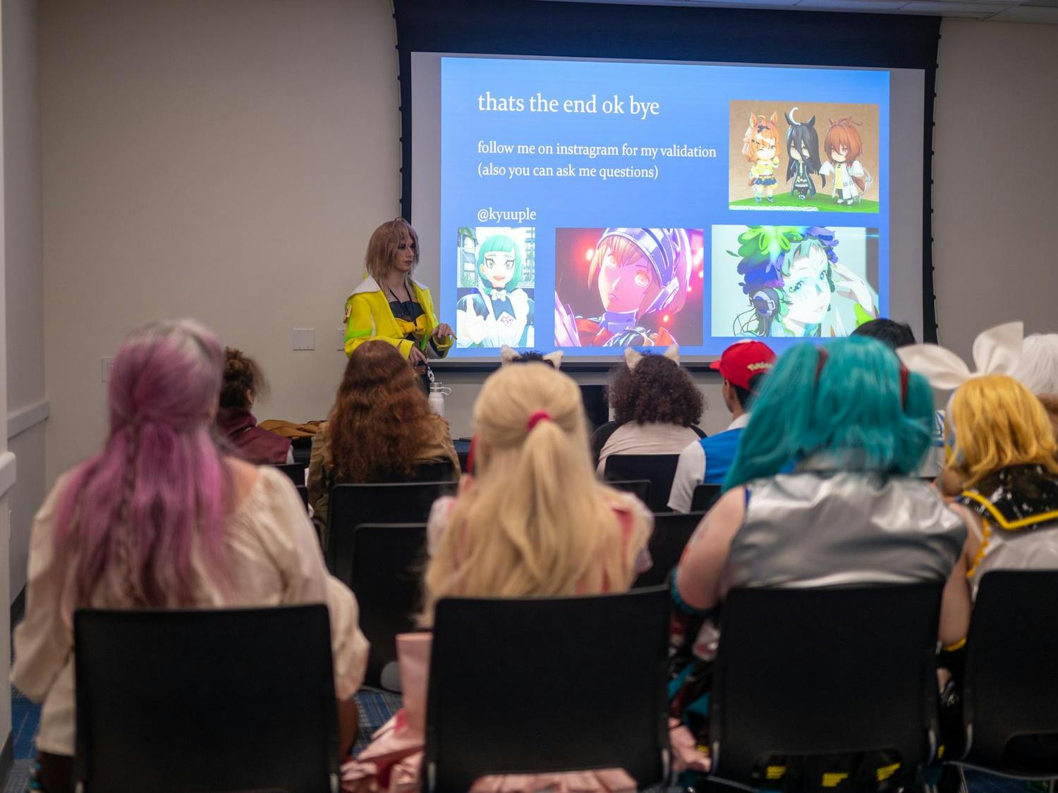 Cosplayers hold panels in the Reitz Union as part of SwampCon, Saturday, Feb. 28, 2026, in Gainesville, Fla.