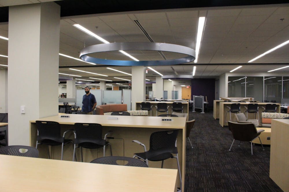 Marston Library's basement's renovations are almost finished. The area will reopen wednesday.&nbsp;