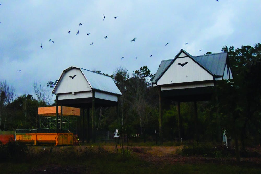 UF&#x27;s Bat Houses sit half a mile from Corry Village Apartments. 