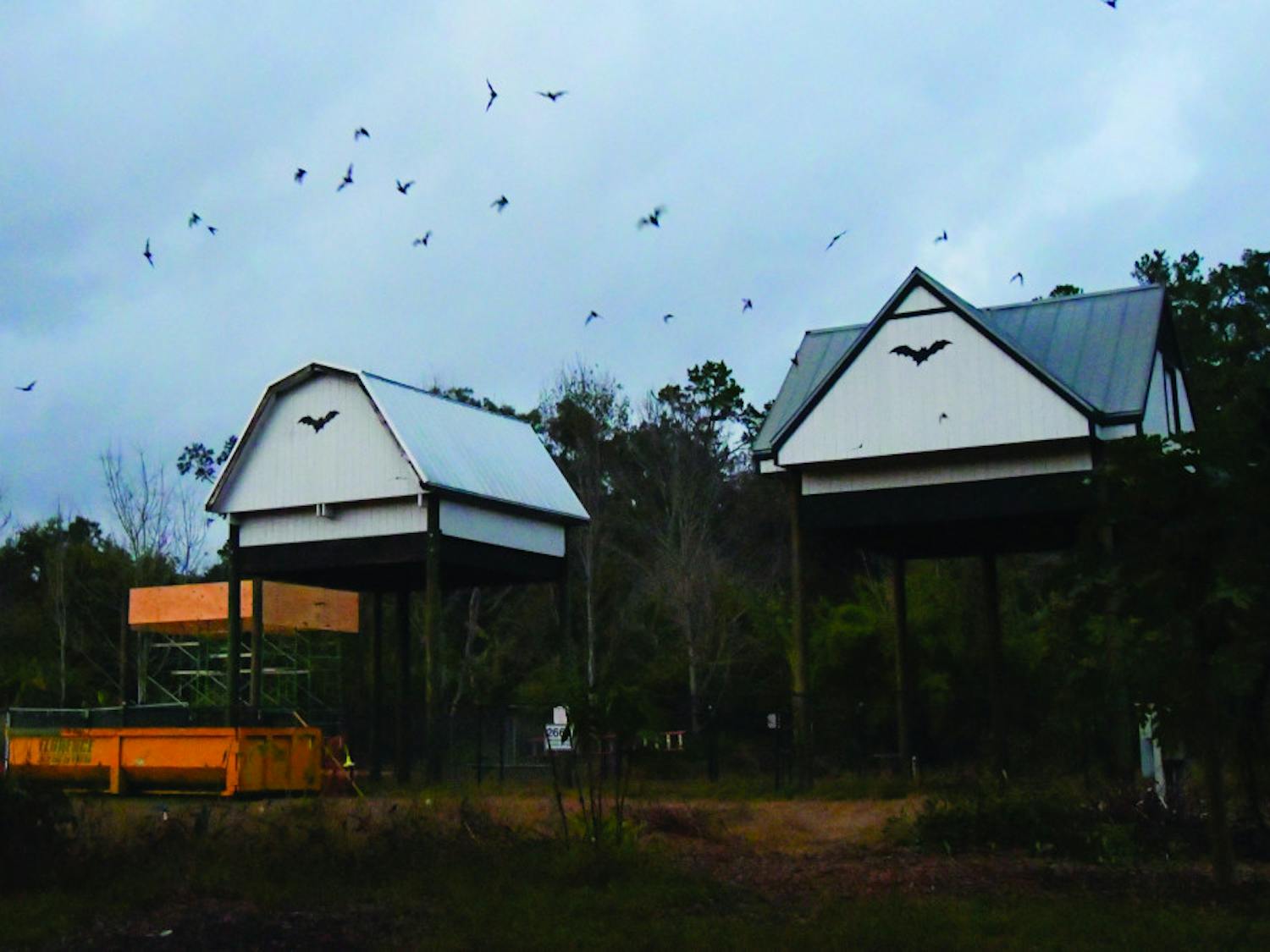 UF&#x27;s Bat Houses sit half a mile from Corry Village Apartments. 