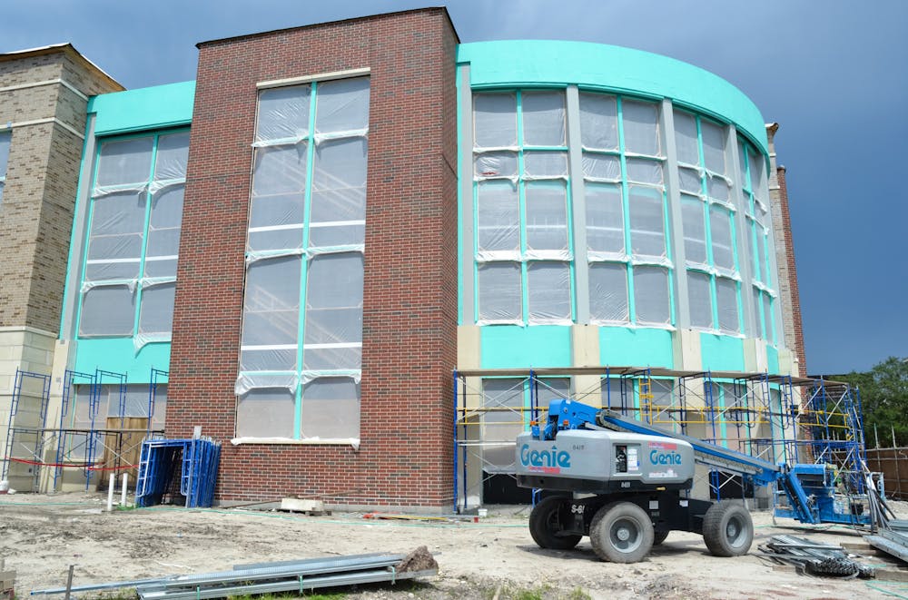 Santa Fe College's Blount Center expansion, now under construction, located at 530 West University Avenue in Gainesville on Monday, July 12, 2021. 