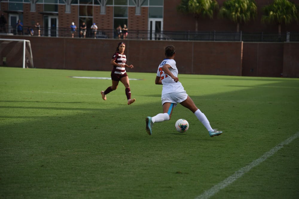Forward Vanessa Kara leads her team in points (17), goals (eight) and game-winning goals (three).