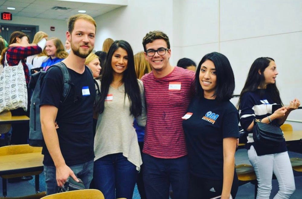 Pictured are students at the Spring 2017 orientation for NaviGators International. NaviGators International pairs international students with American student mentors to help them get acclimated to life in Gainesville and on an American campus.