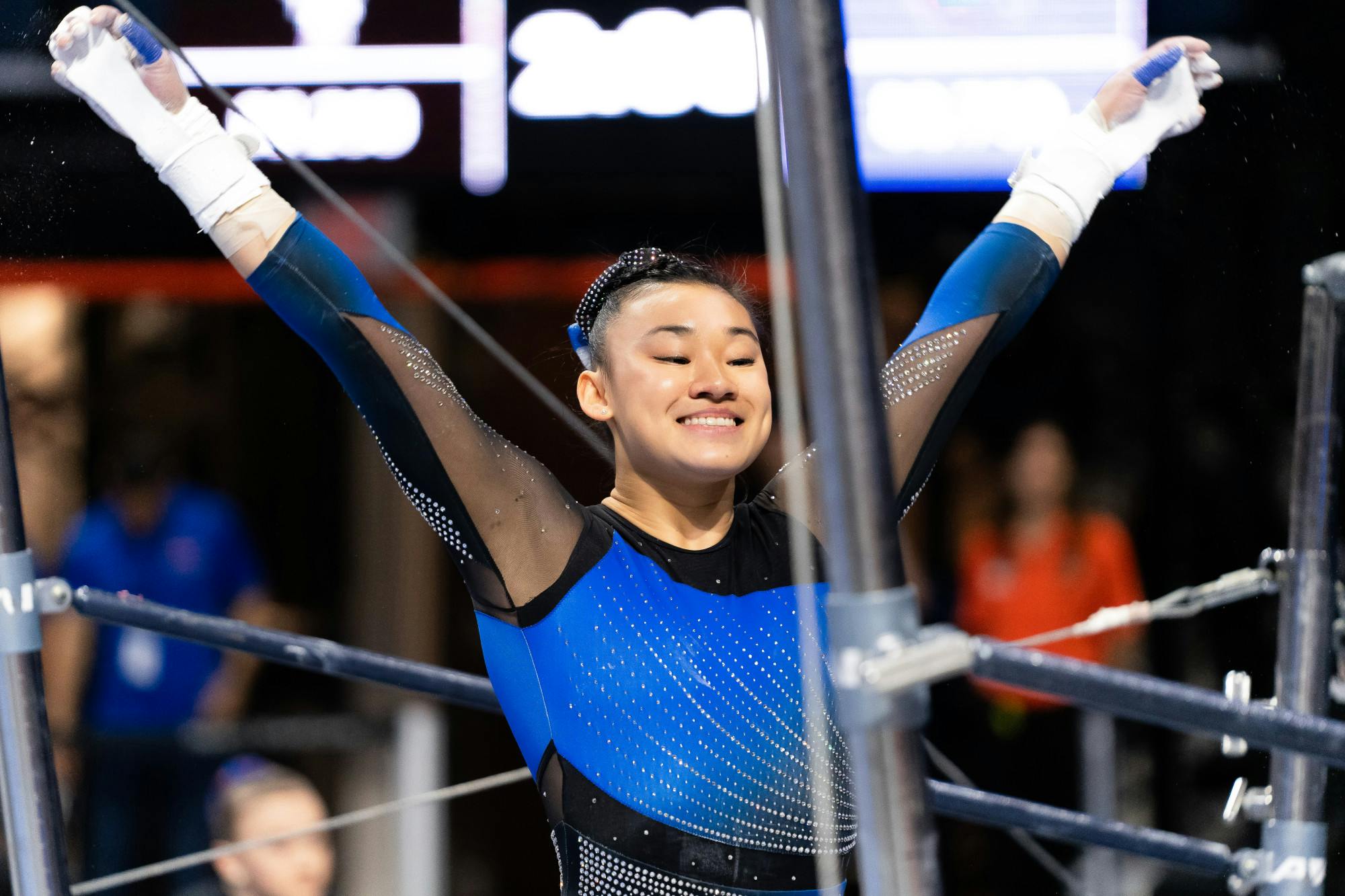 UF gymnastics athlete Leanne Wong competes against LIU on March 15, 2024.