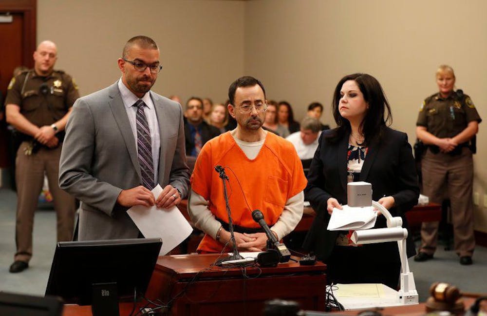<p>Former Michigan State University and USA Gymnastics doctor Larry Nassar is serving 60 years in jail on child pornography charges. He's also currently being sentenced on multiple counts of criminal sexual misconduct.&nbsp;</p>