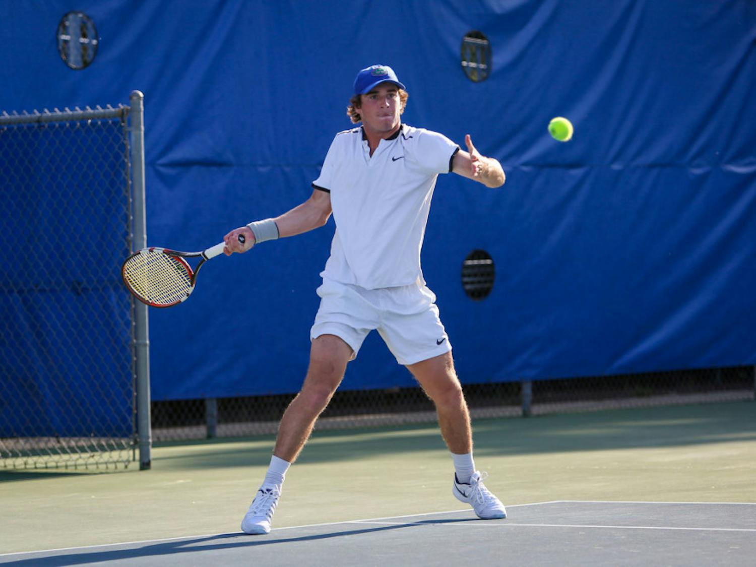 Oliver Crawford got his third-straight singles win over a ranked opponent in Sunday's 5-2 win over No. 22 Tennessee.