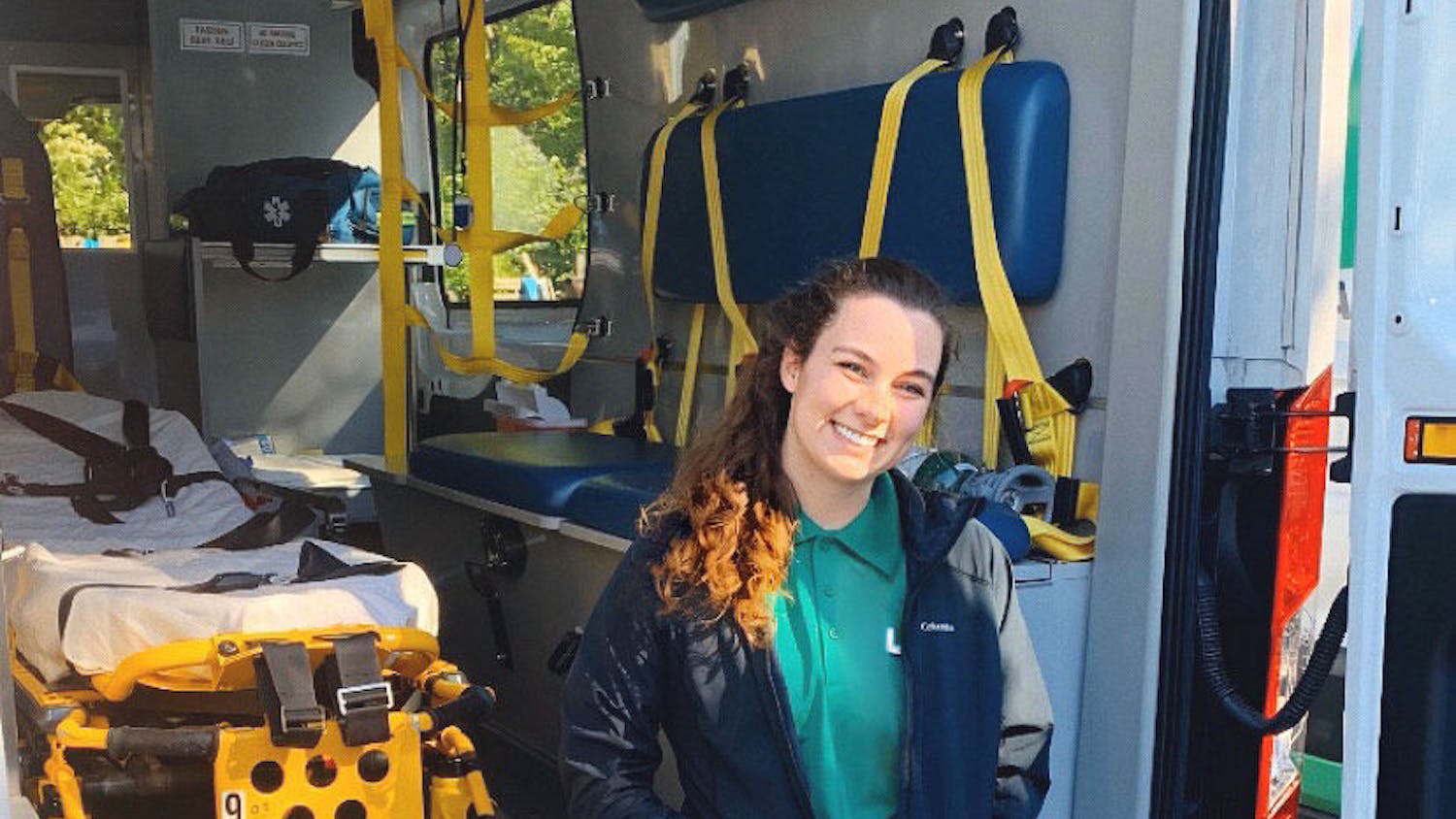 UF Gator Band member and EMT Lauren Mizell risks contracting COVID-19 while transporting patients on an ambulance. 