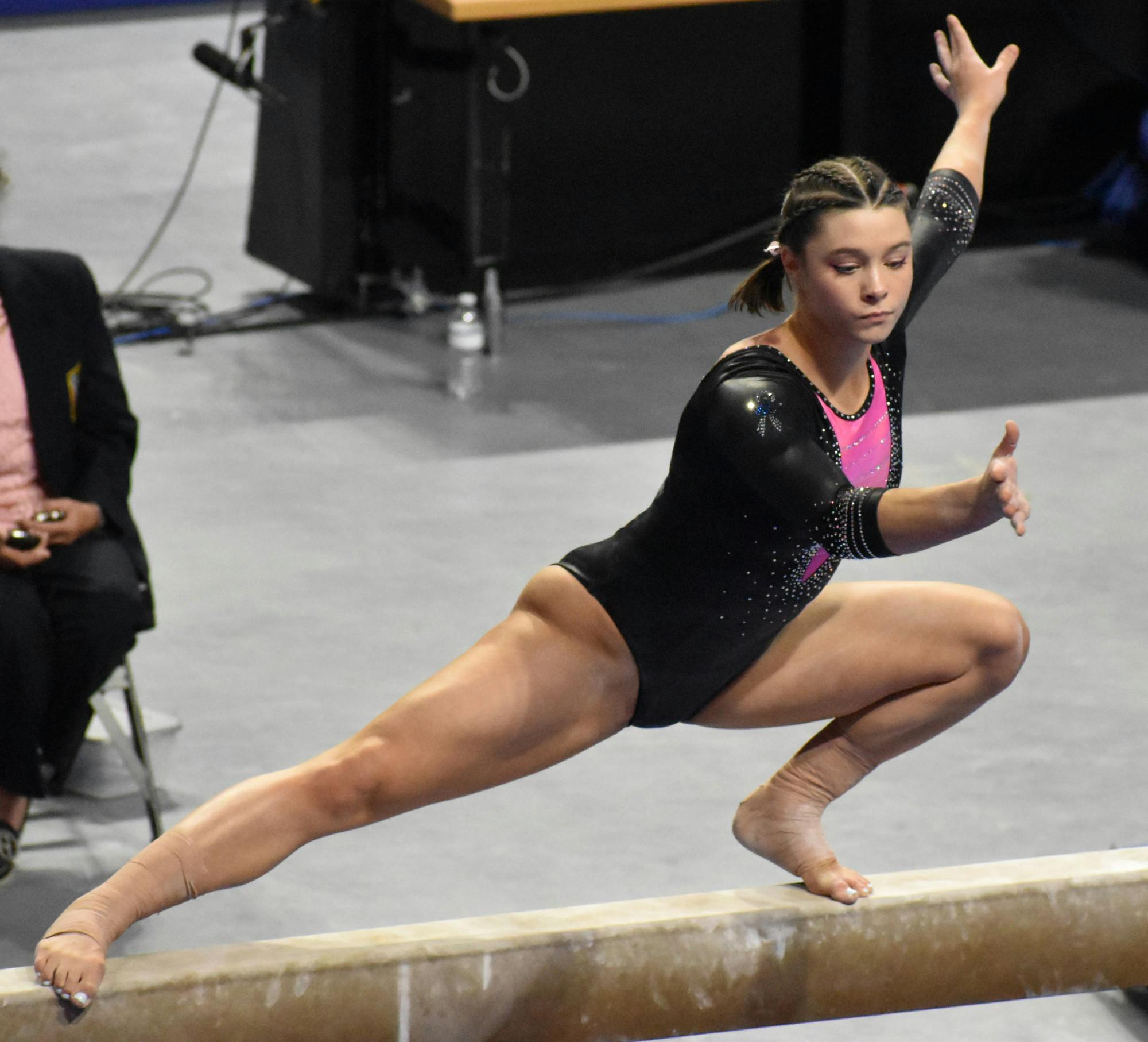 Florida went through their all-SEC schedule undefeated against all-ranked opponents. Photo from UF-Kentucky match Feb. 19.