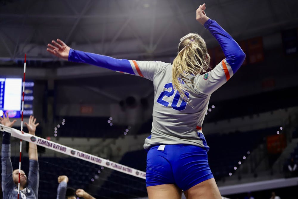 <p dir="ltr">Outside hitter Thayer Hall led UF in kills (17) and attack errors (11) against Kentucky.</p>