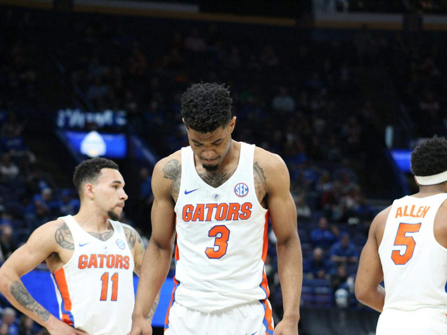 Guard Jalen Hudson came into the SEC Tournament averaging 15.6 points per game. He ended Florida's quarterfinals loss with six.