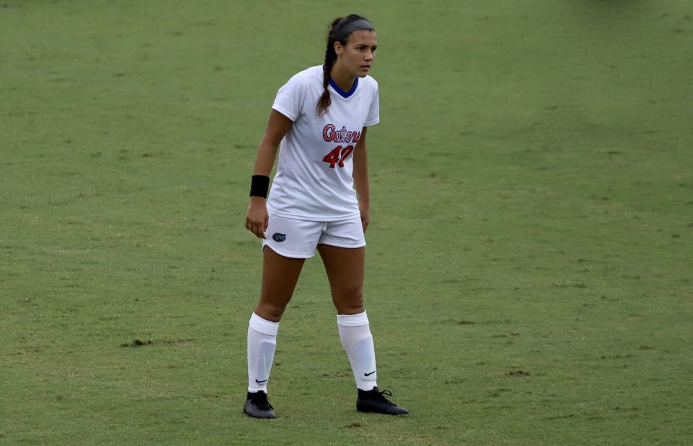 <p>Alivia Gonzalez, pictured during her sophomore year, scored the game-winning goal Sunday afternoon versus Florida Gulf Coast University. </p>