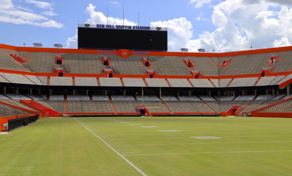 <p>On Saturday, Ben Hill Griffin Stadium will house 2,000 students, among other fans, for the Gators' season opener. The UF chapter of Young Americans for Freedom plans to say the Gator Bait chant, despite the university's banning of the phrase at sporting events.</p>
