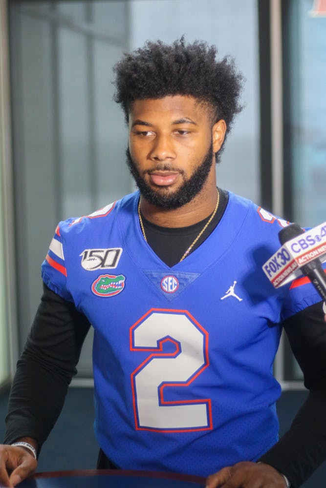 Florida running back Lamical Perine said that the Gators are “for sure” a College Football Playoff team at UF’s media day on Thursday. Perine rushed for 826 yards and seven touchdowns last season as UF won 10 games and a New Year’s Six bowl.