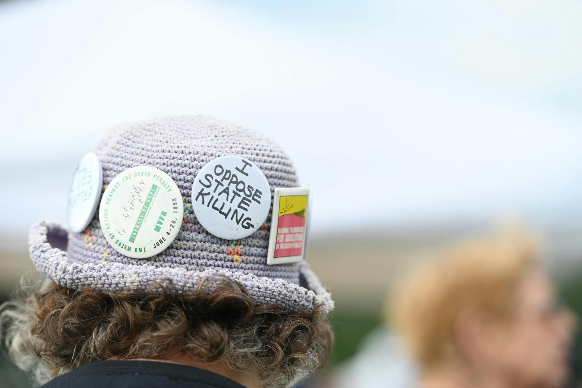 "It's hard to be happy on a day like this," says death penalty protester Helen Pajama. Curtis Windom was executed at Florida State Prison, Thursday, Aug 28th, 2025.