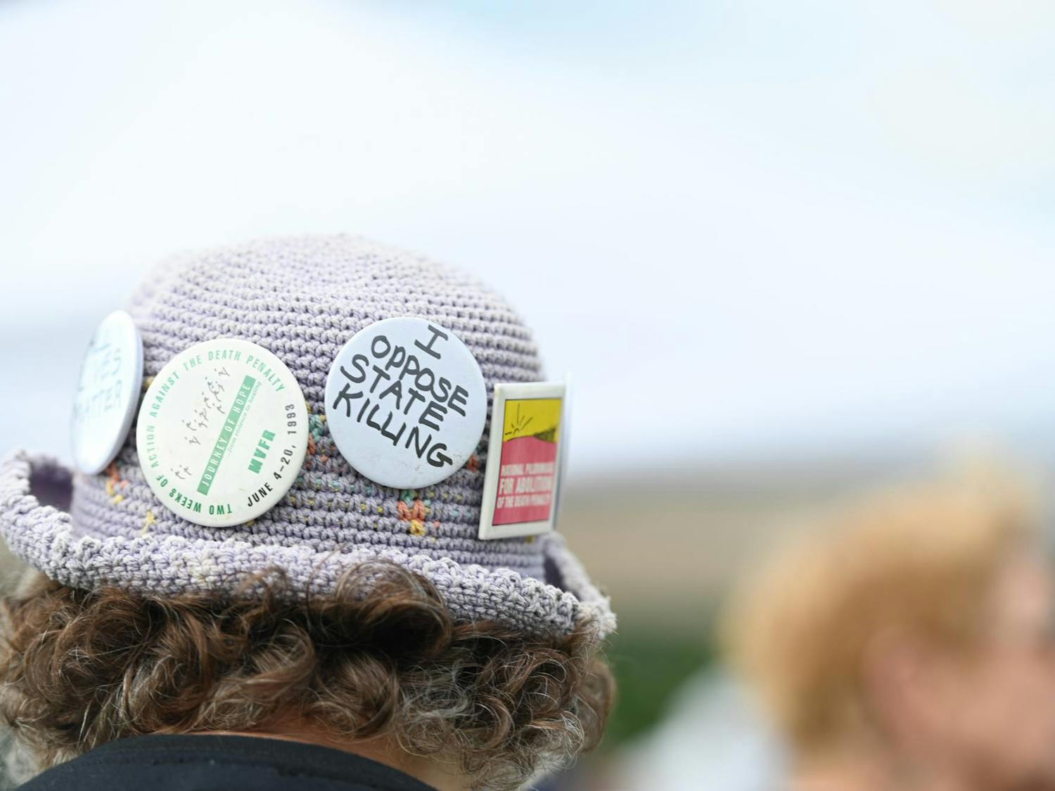 "It's hard to be happy on a day like this," says death penalty protester Helen Pajama. Curtis Windom was executed at Florida State Prison, Thursday, Aug 28th, 2025.