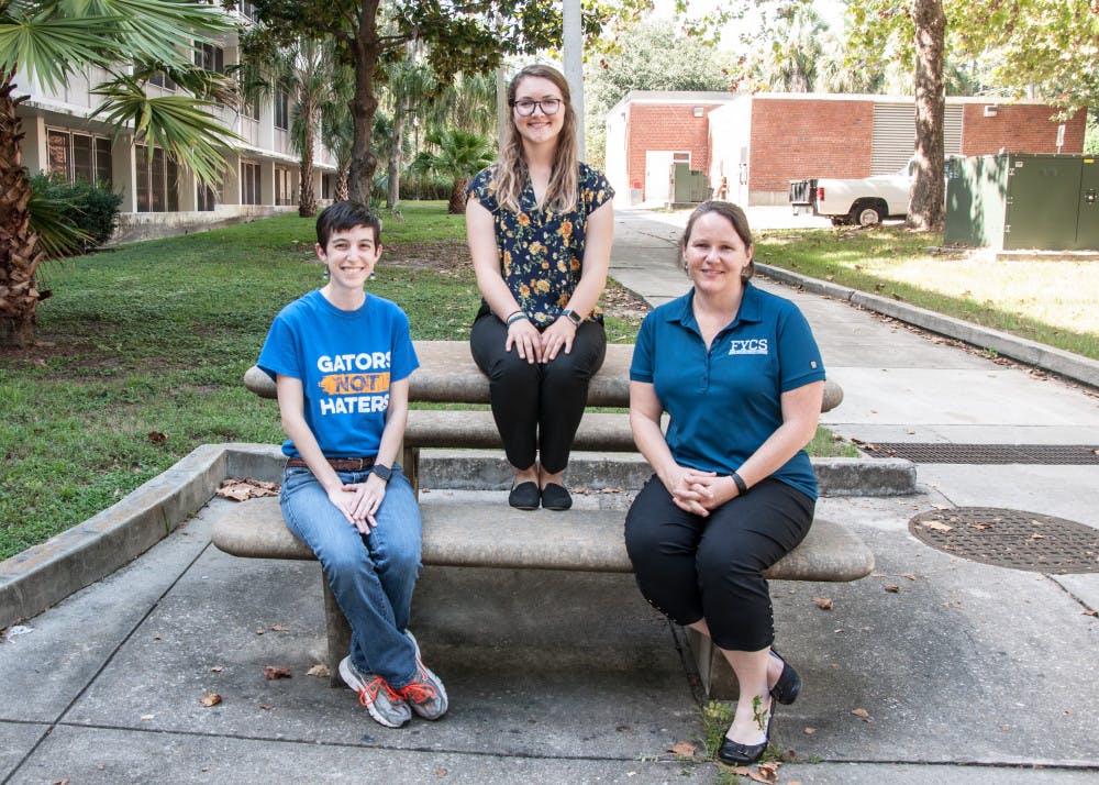 <div>Elaine Giles (left), assistant director for UF's Brown Center for Leadership and Service, Emily Carroll (middle), former UF student, and Jennifer Jones (right), UF assistant professor, made up the volunteering research team.</div>