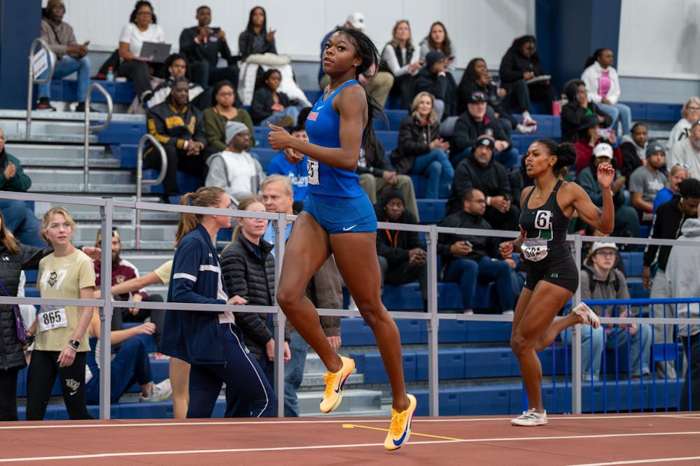 Florida sprinter Sydney Sutton competes in the Jimmy Carnes Invitational in Gainesville, Fla., Friday, Jan. 16, 2026. 
