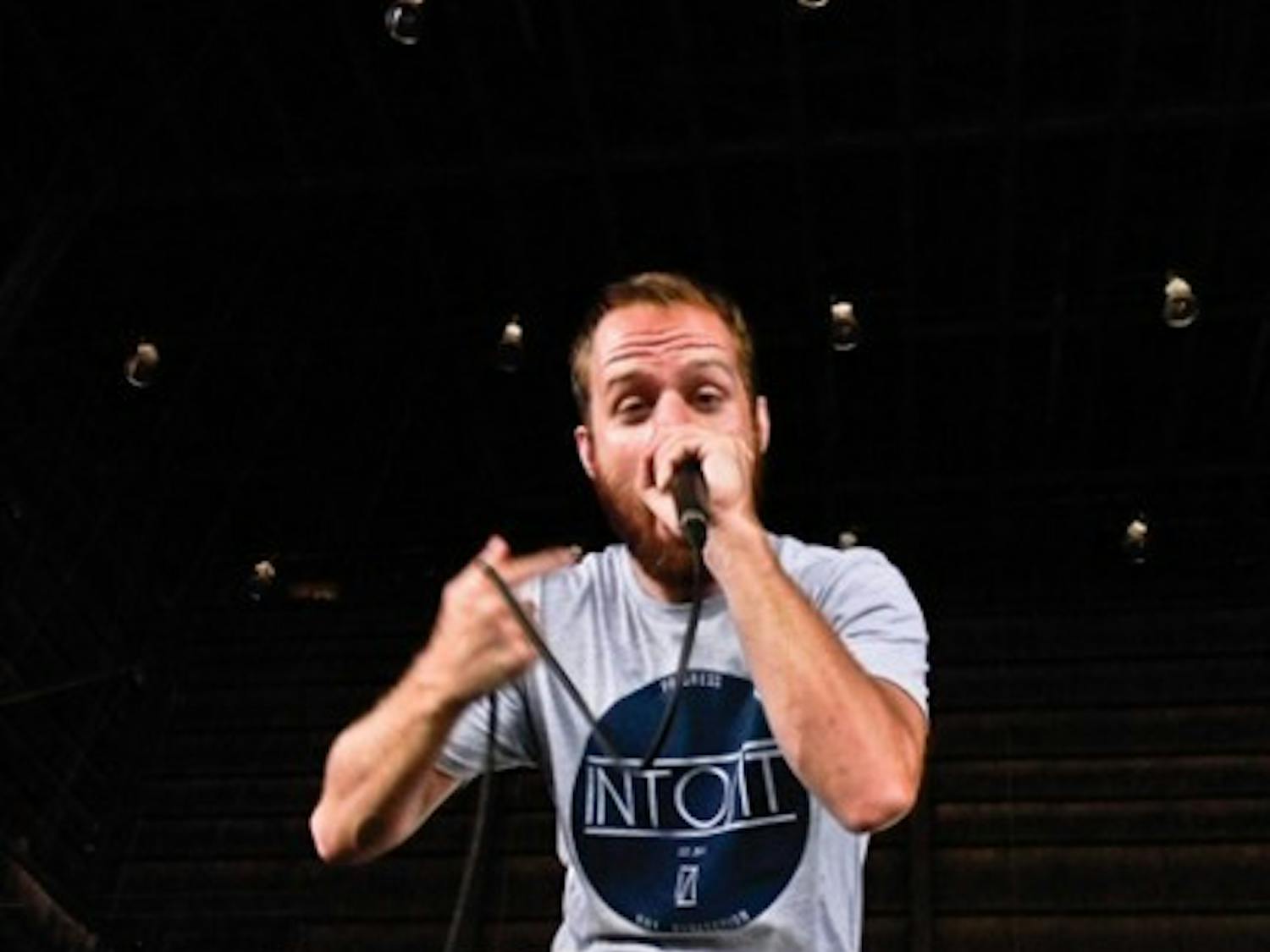 Vocalist Dan “Soupy” Campbell of The Wonder Years during “Woke Up Older” at the band’s performance at the West Palm Beach Warped Tour. The group recently released “Suburbia I’ve Given You All And Now I’m Nothing” via Hopeless Records and played three new songs at Warped. 