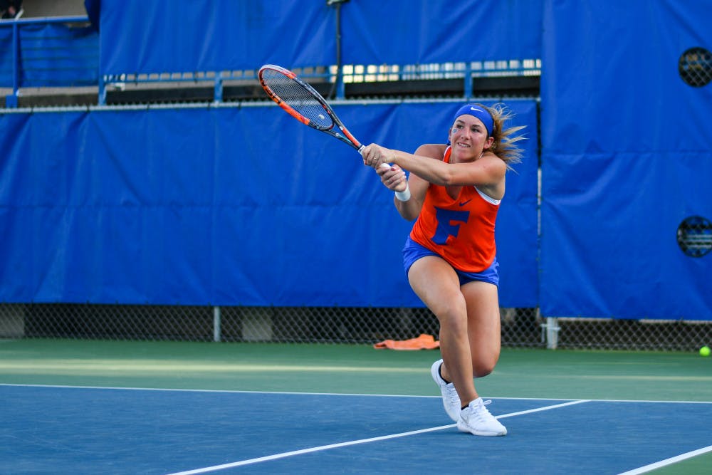 <p>The Gators women's tennis team suffered a season-ending loss to Kansas in the second round of the NCAA Tournament on Saturday.</p>