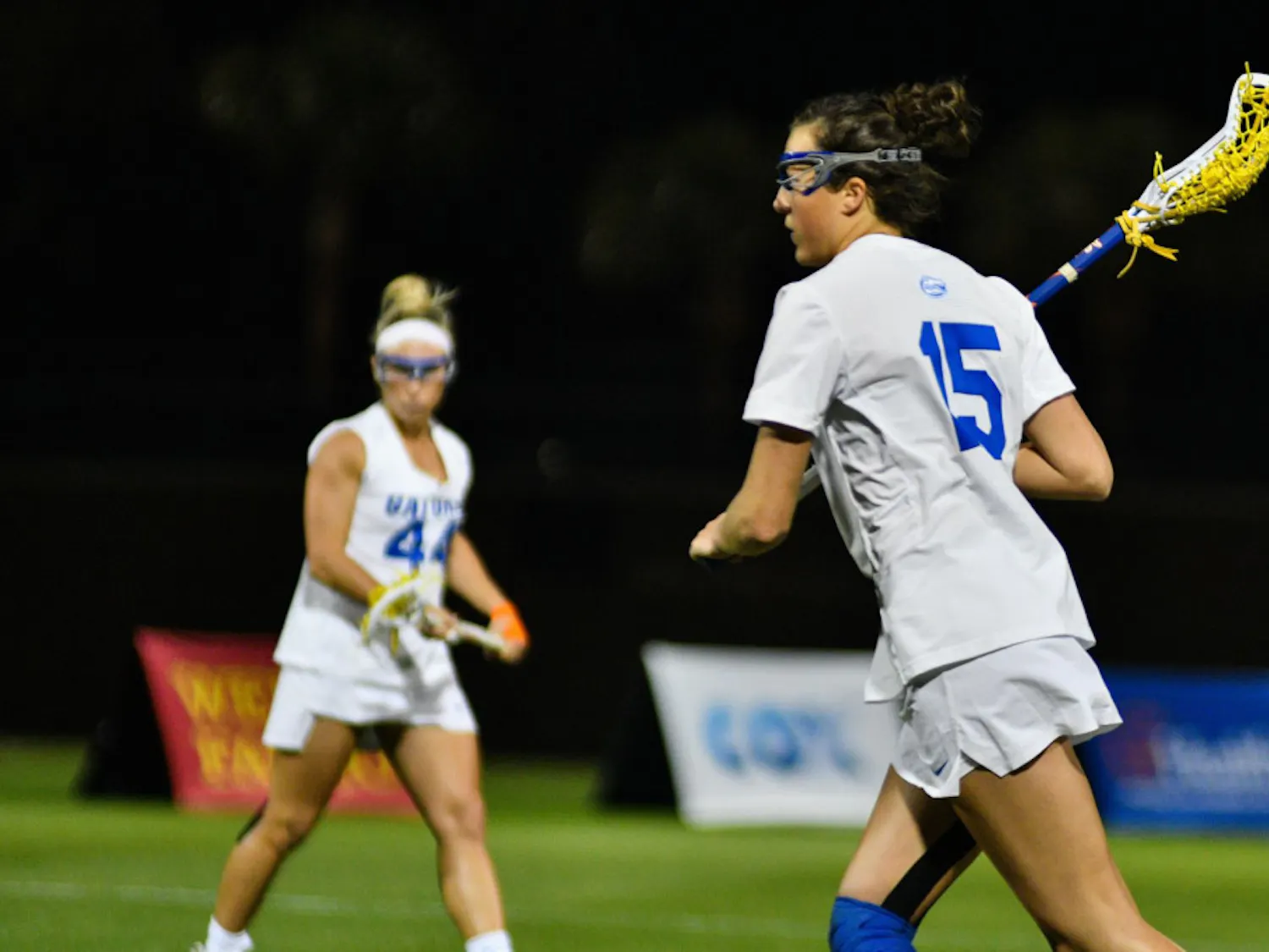 UF attacker Grace Haus scored four goals in Florida’s 15-8 win over Temple on Saturday.
