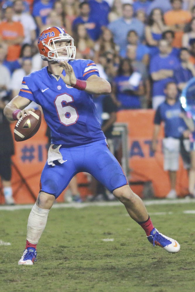Jeff Driskel attempts a pass during UF's 30-27 loss to LSU on Saturday at Ben Hill Griffin Stadium.
