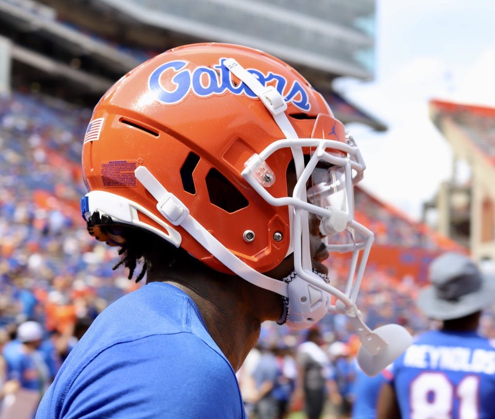 Florida wide receiver Jacob Copeland, pictured during warmups before the Gators' Sept. 18 game against Alabama.