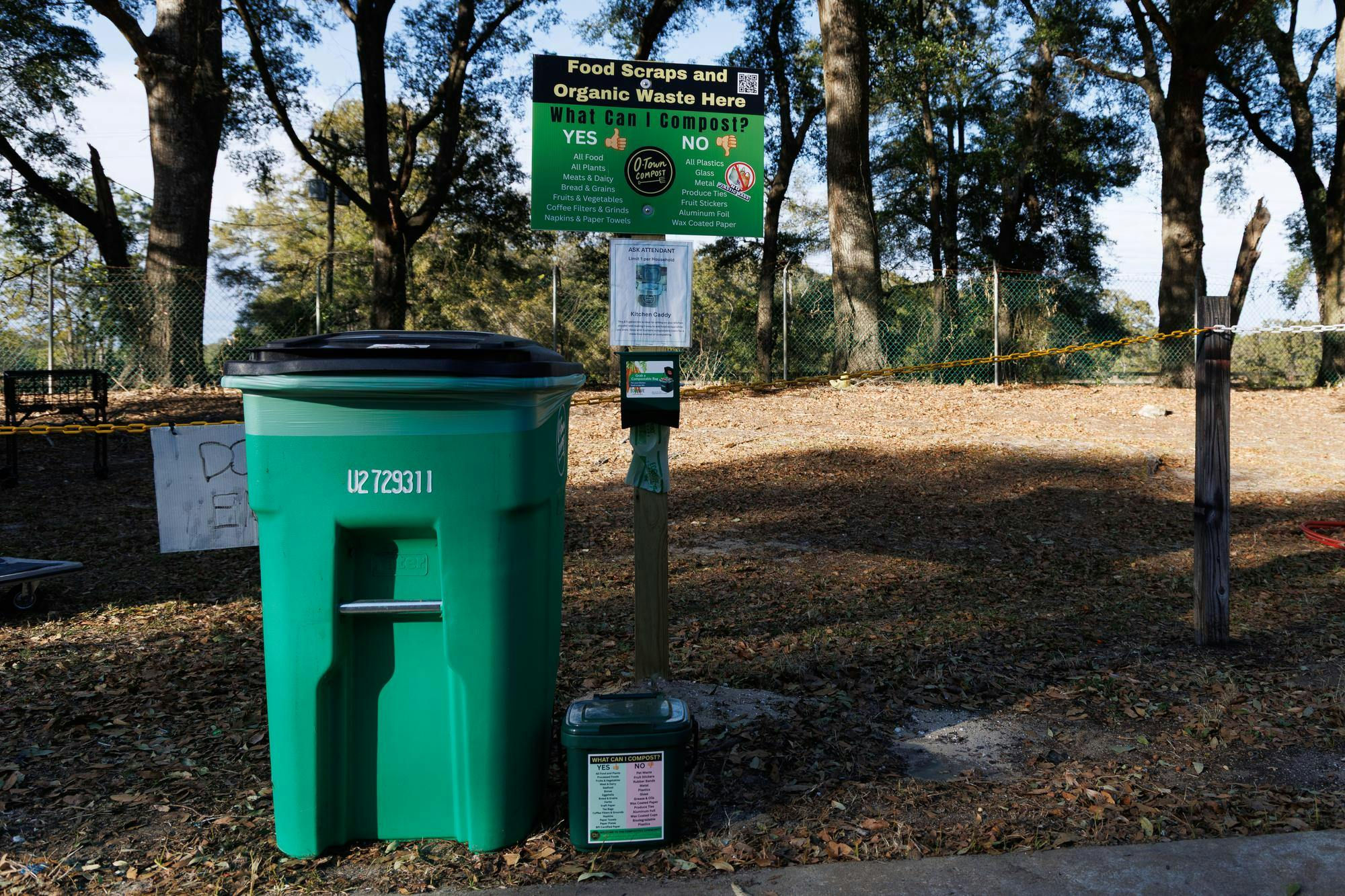 A waste collection bin at Alachua/High Springs Rural Collection Center, Wednesday, Feb. 4, 2026.
