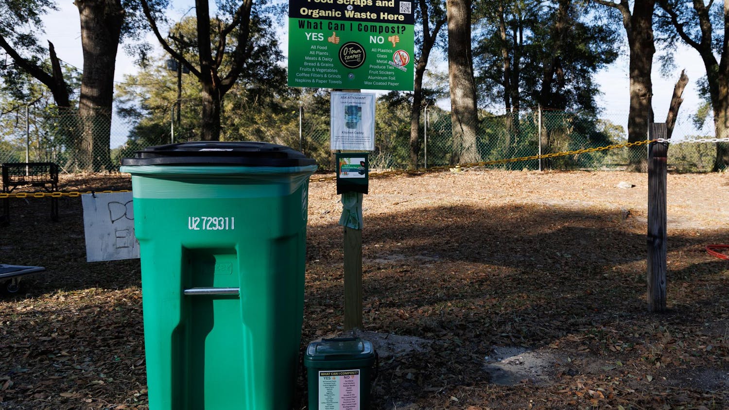 A waste collection bin at Alachua/High Springs Rural Collection Center, Wednesday, Feb. 4, 2026.