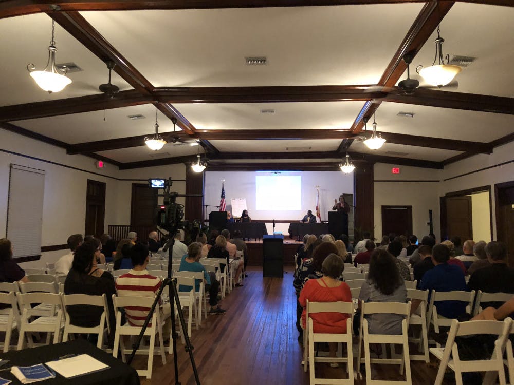 Novelist Janis Owens describes the events leading up the lynching of “The Newberry Six.” Newberry community members gathered Thursday to discuss the city’s history of racism. 