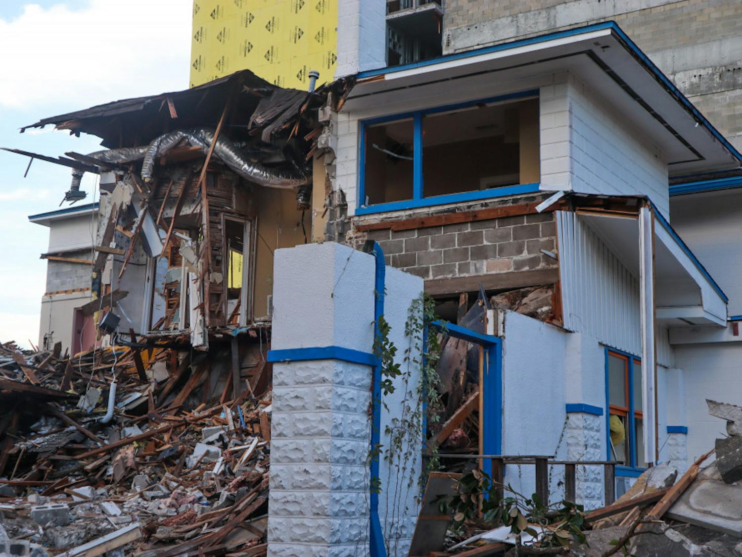 Catholic Gators’ building behind Midtown on Northwest First Avenue was demolished last week. The organization plans to build a new house in a different location.