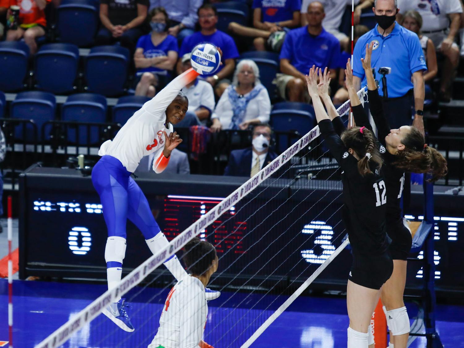 Florida&#x27;s T&#x27;ara Ceasar pictured during a match against Texas A&amp;M on Oct. 16, 2021. 